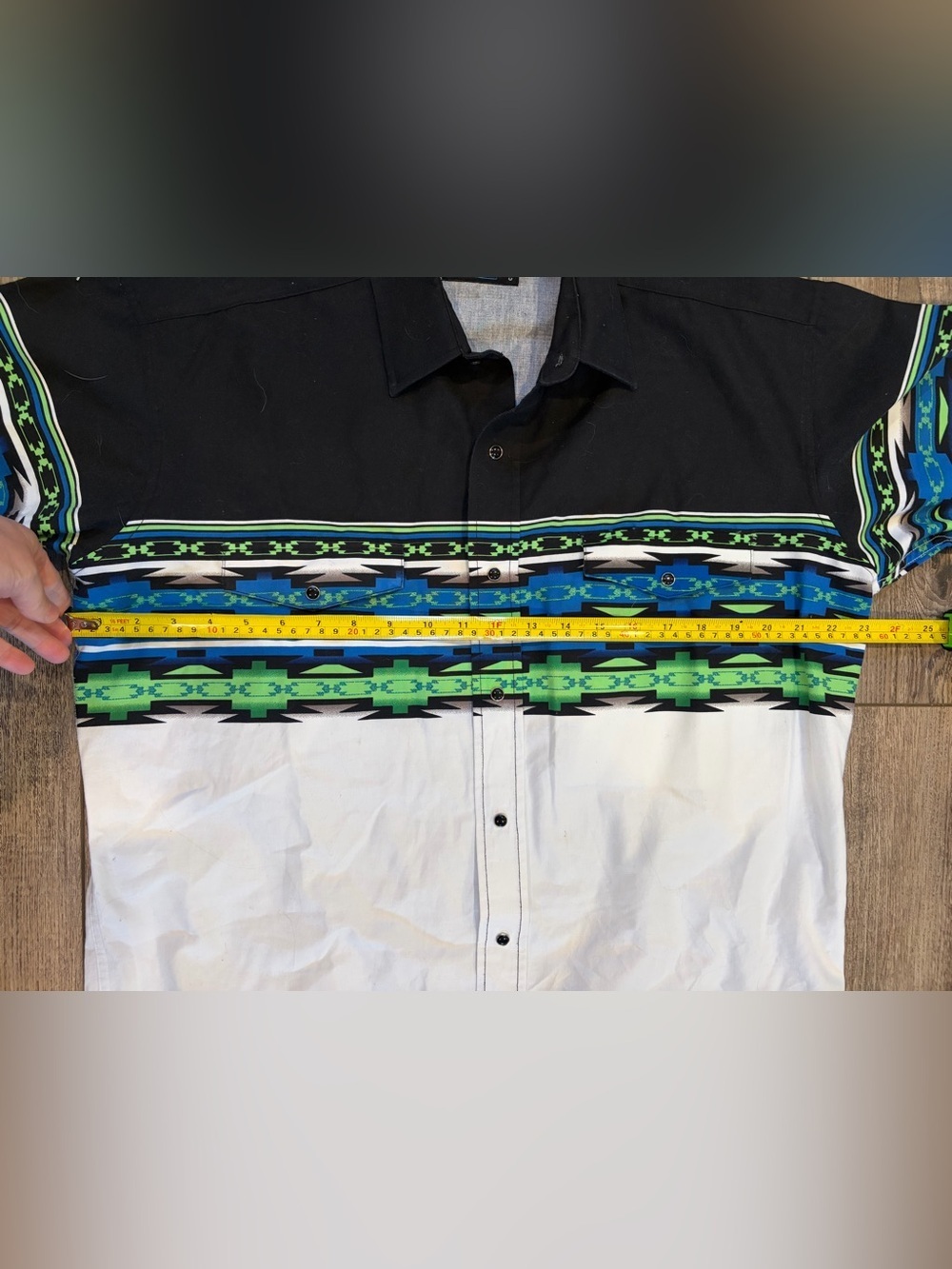 Vintage Brooks & Dunn Aztec Western Shirt L Southwestern Cowboy Button Up - Picture 9 of 9